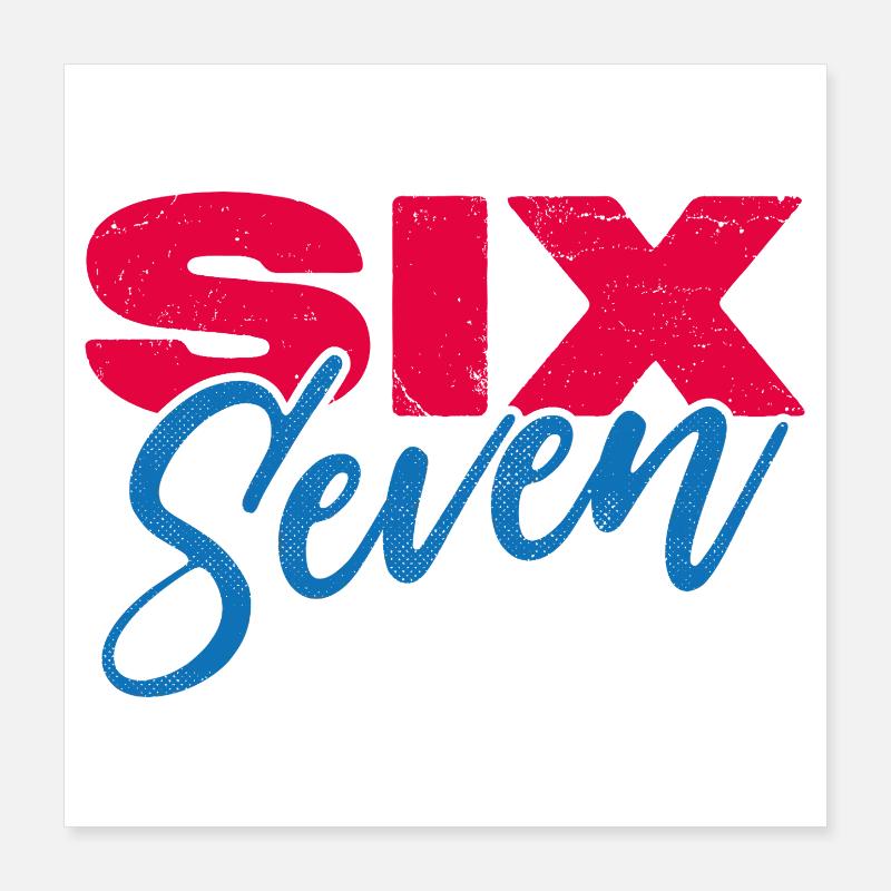 sechs sieben Poster 40x40 cm