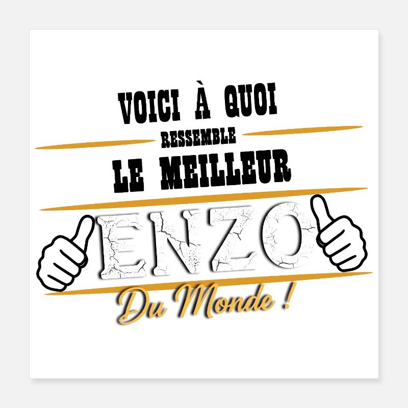 Bester Enzo der Welt Poster 40x40 cm