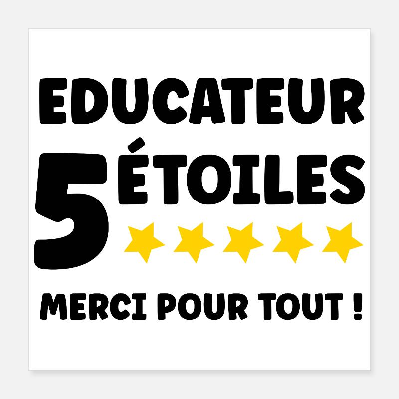 educateur Poster 40 x 40 cm