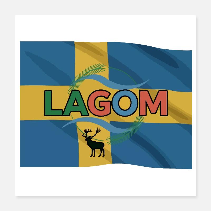 Lagom, Suède Poster 40 x 40 cm