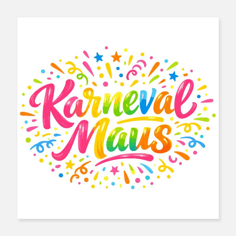 Carnival Mouse Carnival Cologne Cute Cute Gift Poster 16" x 16" (40x40 cm)