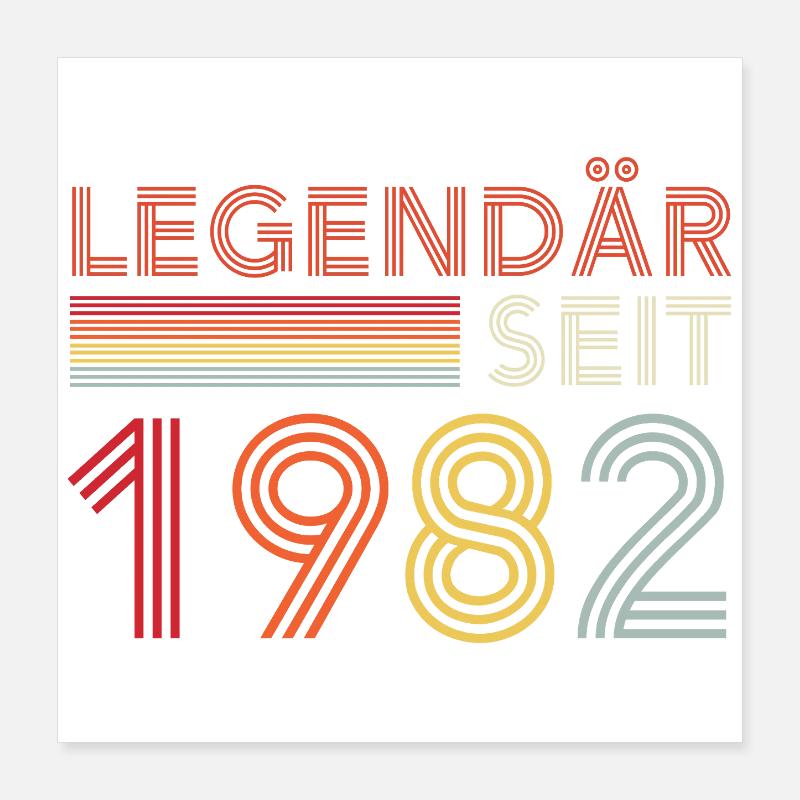 Legendär Seit 1982 Mann Geburtstag Poster 40x40 cm