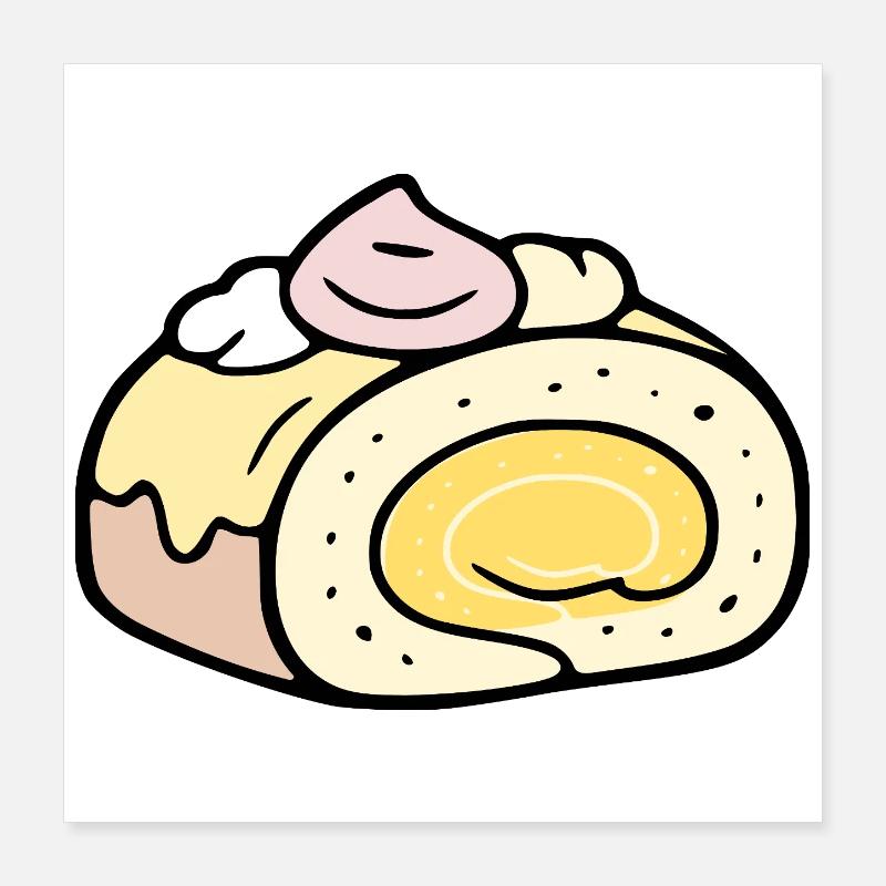 Summer Roll Cake Poster 16" x 16" (40x40 cm)