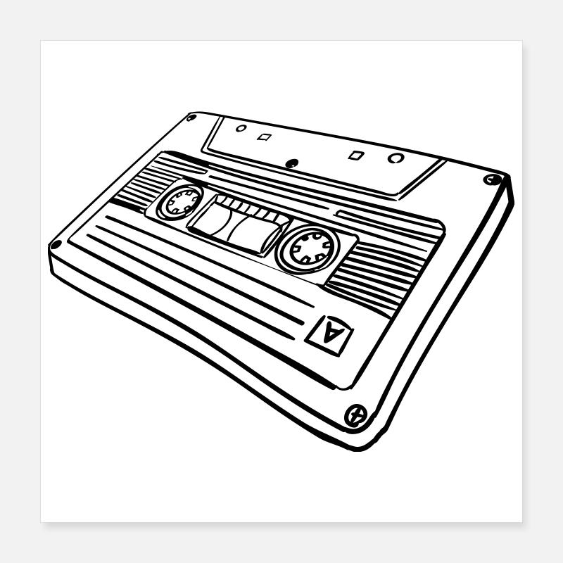 Cassette Poster 40 x 40 cm