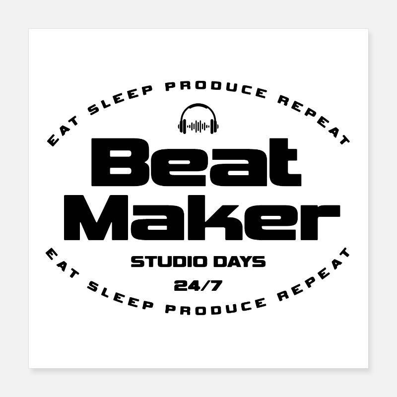 Beat Maker Music Dit Design Poster 40 x 40 cm