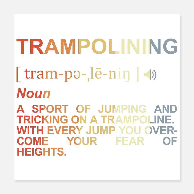 Définition du saut de trampoline Poster 40 x 40 cm