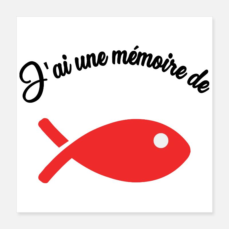 POISSON. MEMOIRE Poster 40 x 40 cm