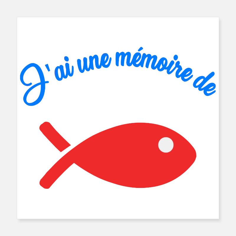 POISSON. MEMOIRE Poster 40 x 40 cm