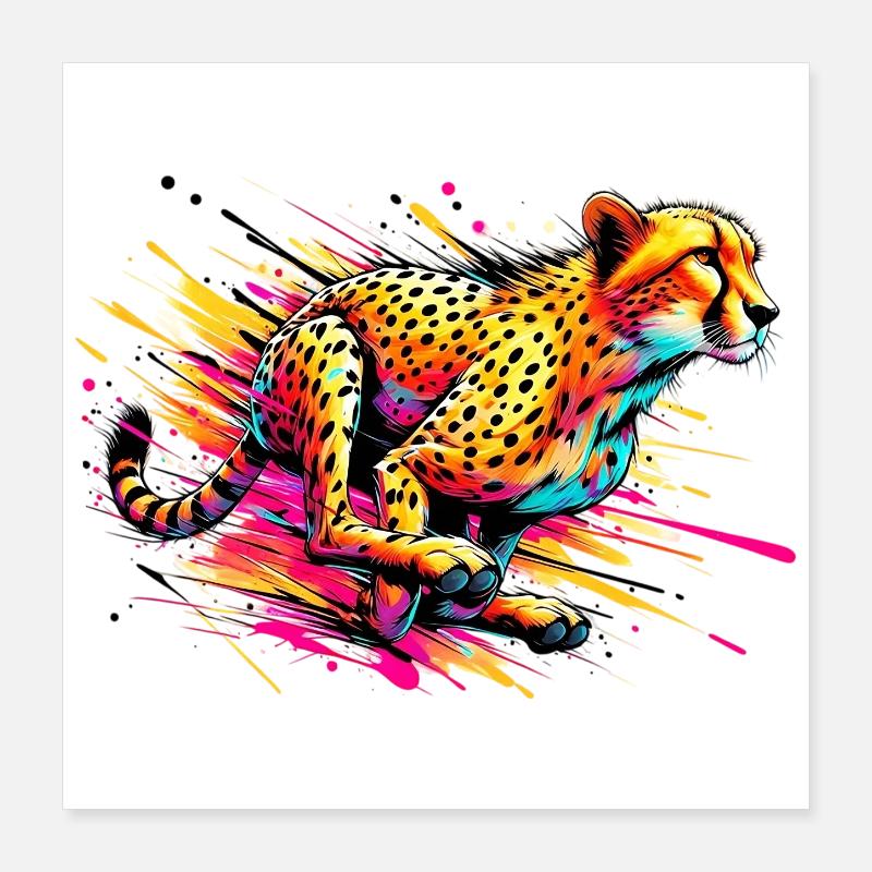 Guépard Poster 40 x 40 cm