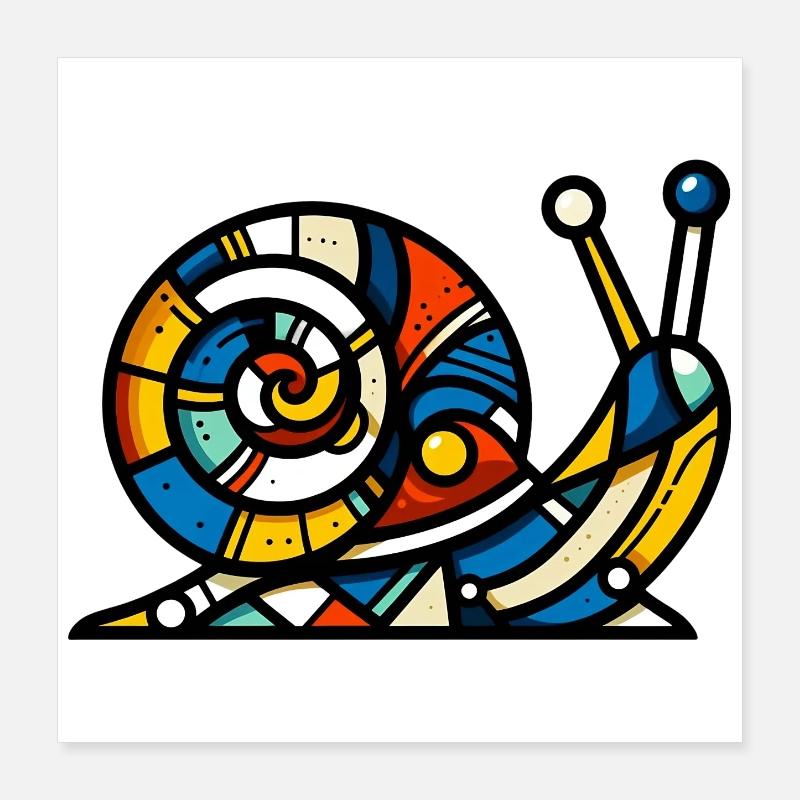 Escargot Poster 40 x 40 cm