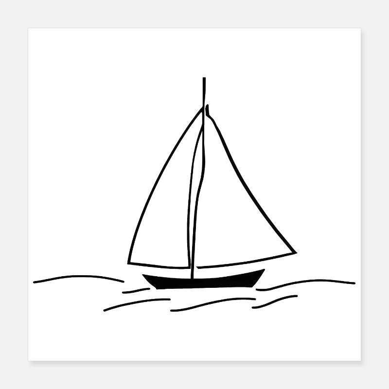 Sailboat 2 Poster 16" x 16" (40x40 cm)
