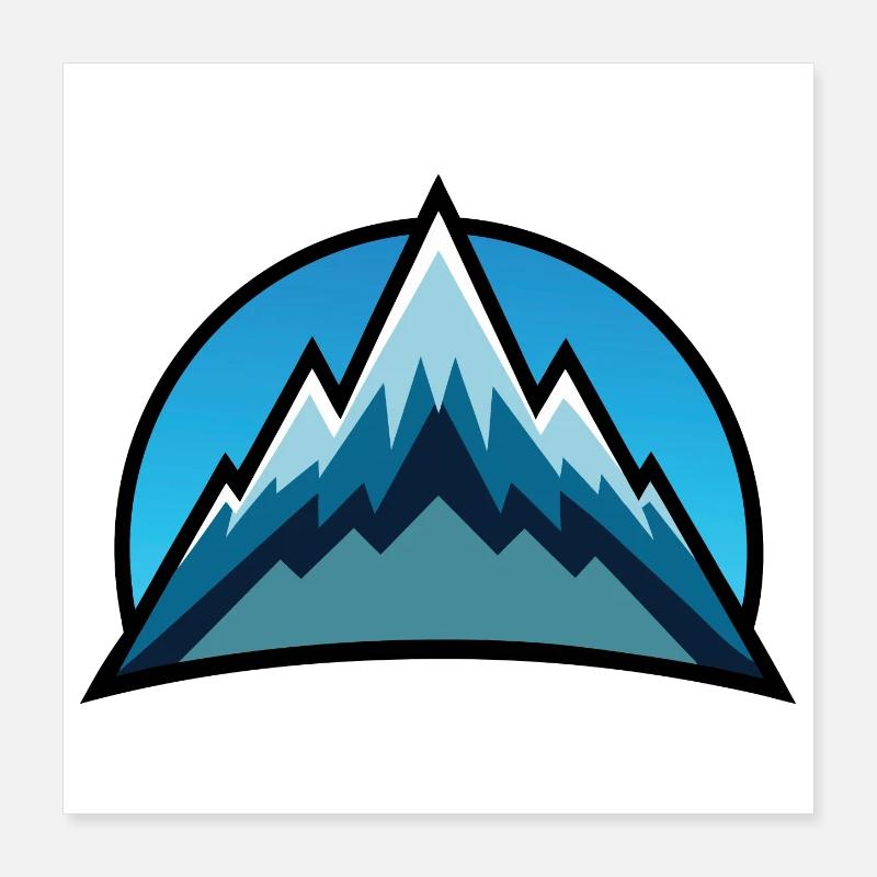 Montagnes Poster 40 x 40 cm