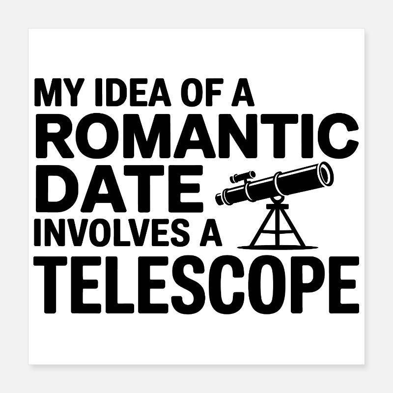 Sternbeobachtung Date Night Idee Astronomie Poster 40x40 cm
