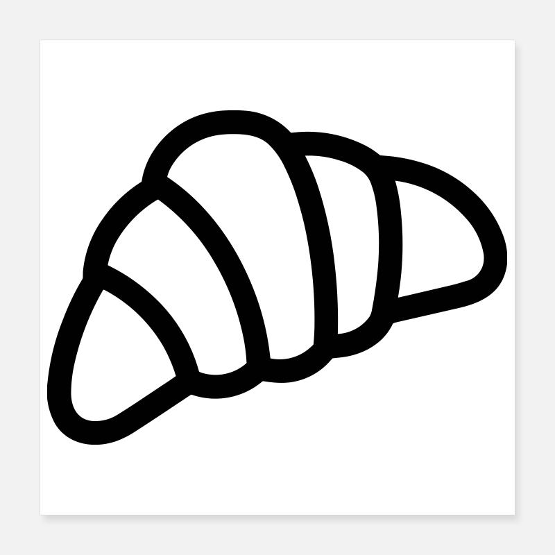 croissant Poster 40 x 40 cm