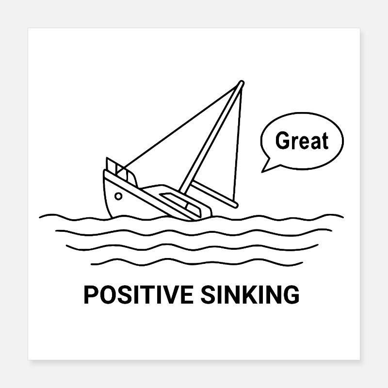 Enfoncement positif Poster 40 x 40 cm