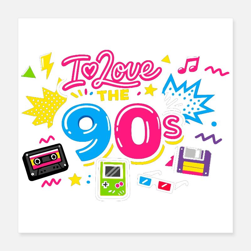 nineties Poster 16" x 16" (40x40 cm)