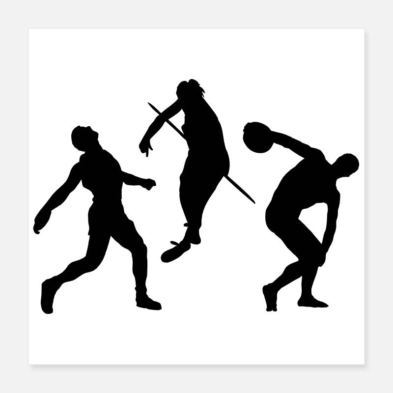 Leichtathletik Poster 40x40 cm
