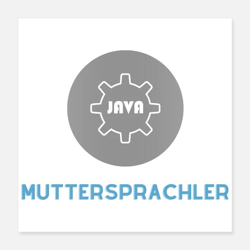 Native speaker: JavaScript Edition Poster 16" x 16" (40x40 cm)