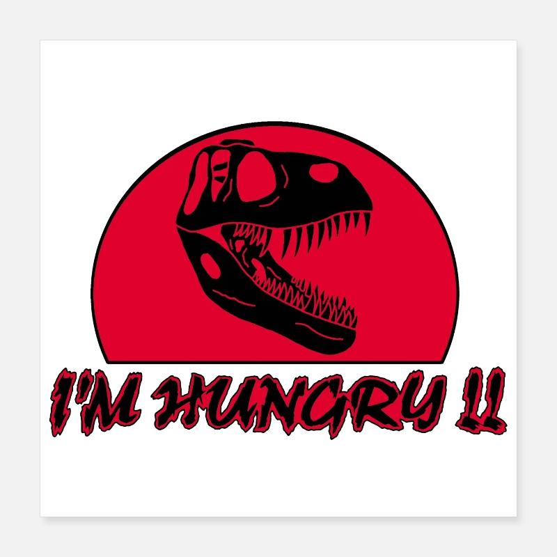 Tyrannosaurus Rex Hunger Poster 40x40 cm