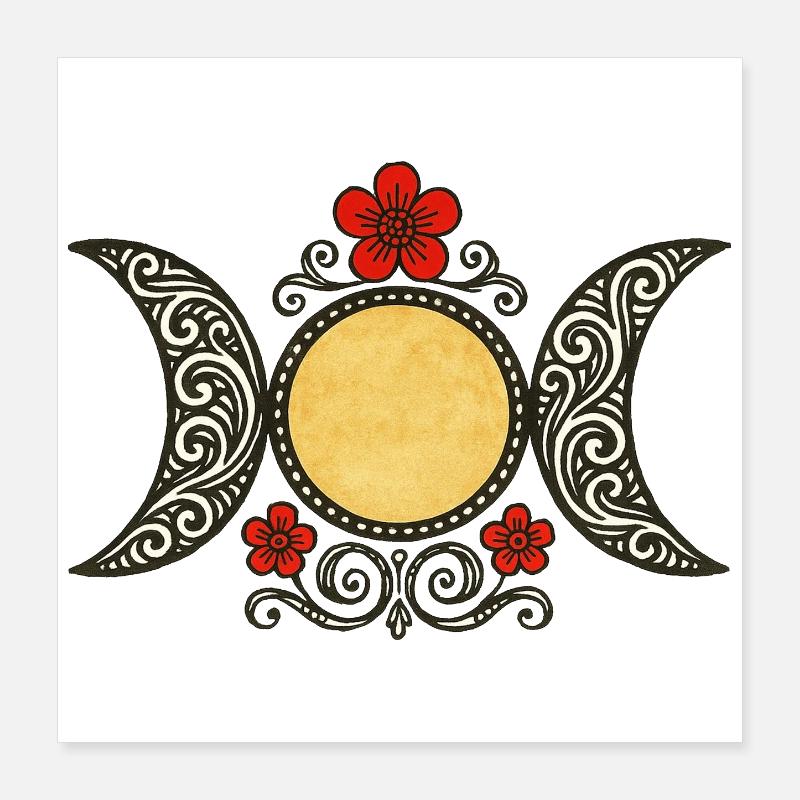 Phases de la Lune céleste Poster 40 x 40 cm