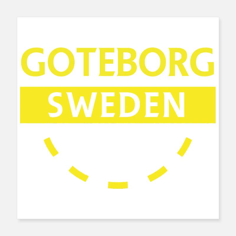 Cercle de Göteborg en jaune Poster 40 x 40 cm