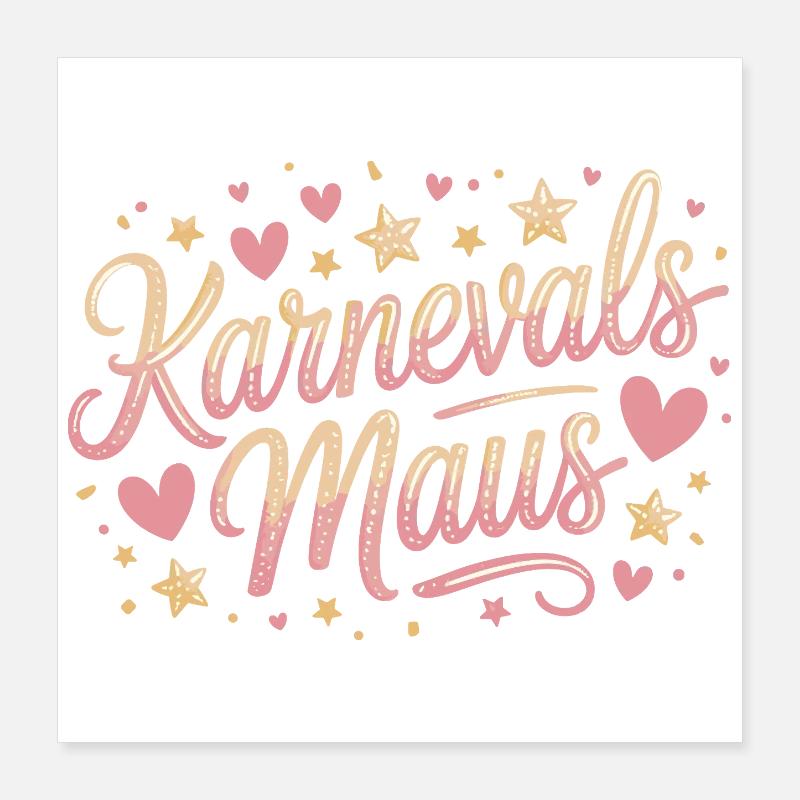 Karnevalsmaus Karneval Köln Kölner Karnevals Maus Poster 40x40 cm