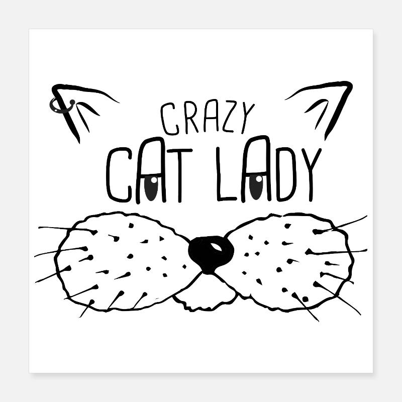 cats mom Poster 16" x 16" (40x40 cm)