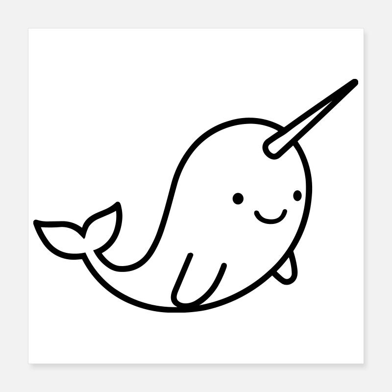 Narval Poster 40 x 40 cm