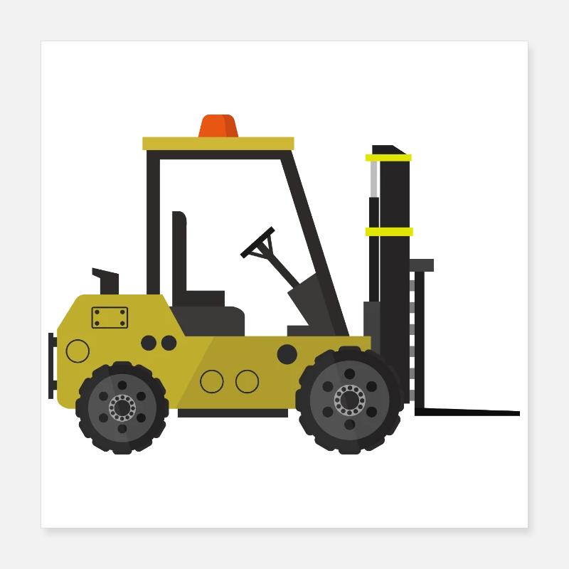 Gabelstapler Poster 40x40 cm