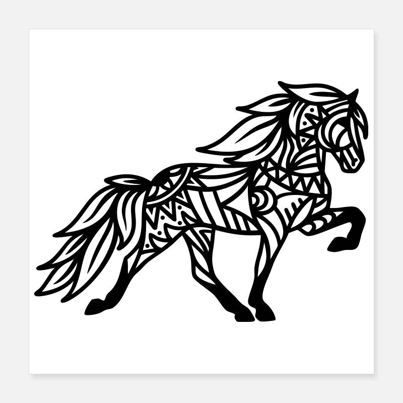 Mandala Tölter Poster 40x40 cm