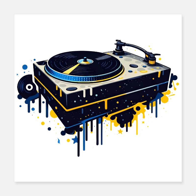 Conception de platines graffiti Poster 40 x 40 cm