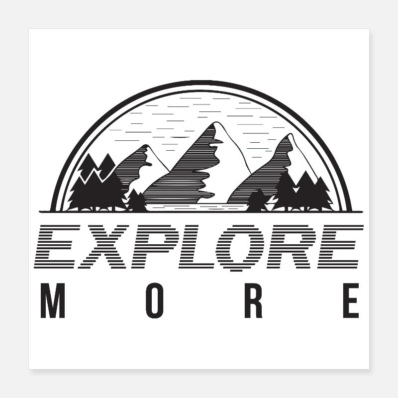 Explore More Berge und Wald Poster 40x40 cm