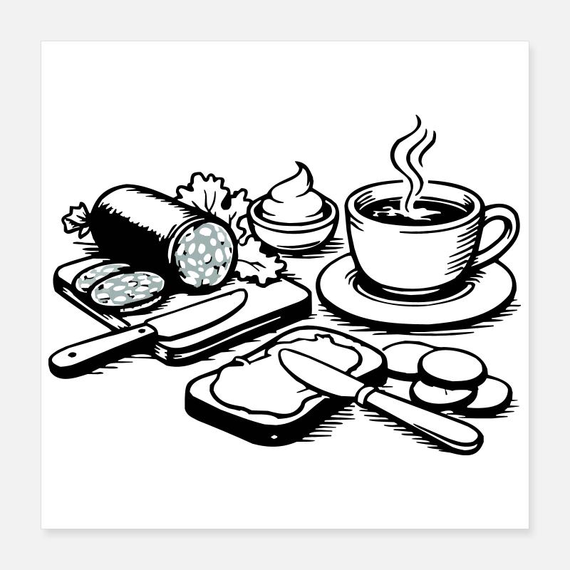 Mahlzeit Poster 40x40 cm