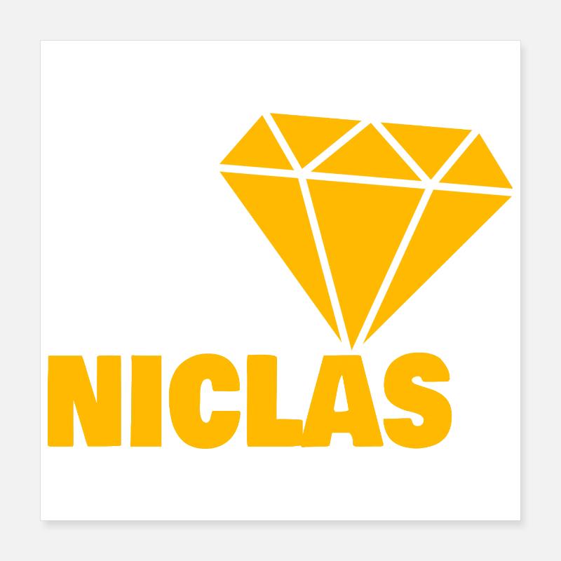 Diamant Niclas Poster 40x40 cm