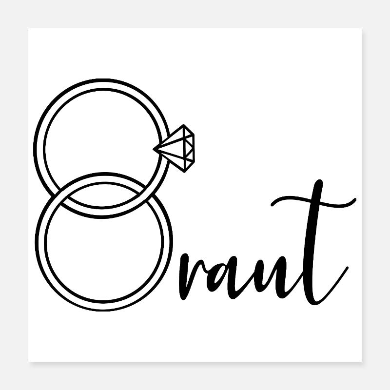 Wedding Bridal Rings Poster 16" x 16" (40x40 cm)