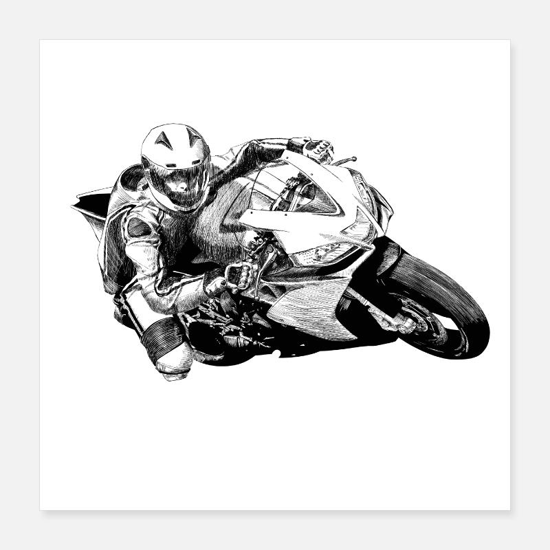 Motorcycle Poster 40 x 40 cm