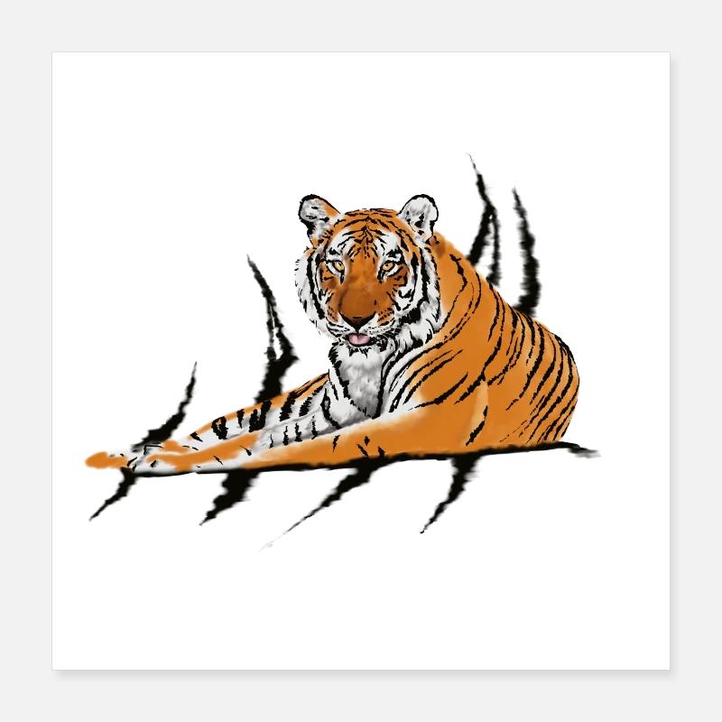 Tiger Poster 16" x 16" (40x40 cm)