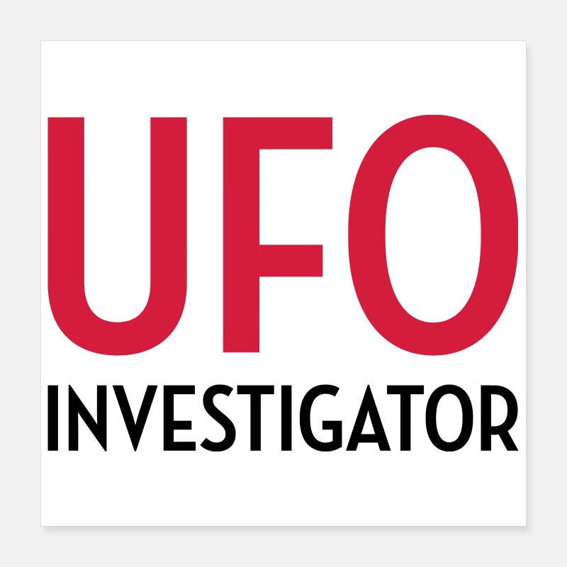 Ovni Ufo Extraterrestre Espace Geek Planète Poster 40 x 40 cm