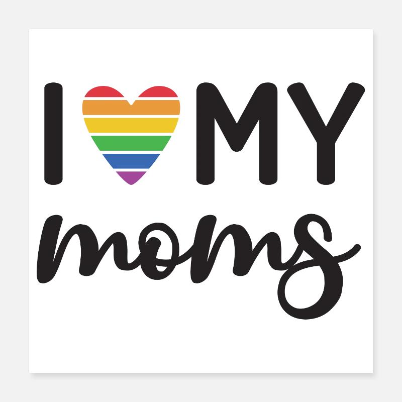 J’aime mes mamans Poster 40 x 40 cm
