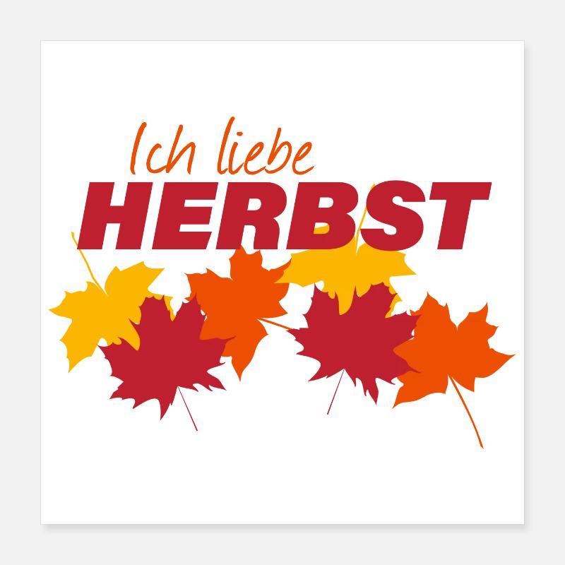 HERBST Poster 40x40 cm
