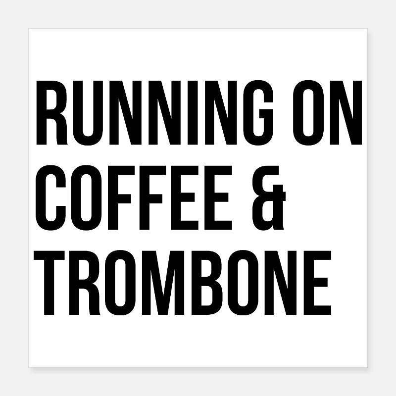 trombone Poster 40 x 40 cm