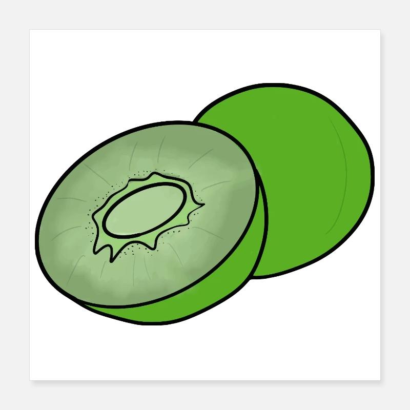 Delicious Fruit Kiwi Poster 16" x 16" (40x40 cm)