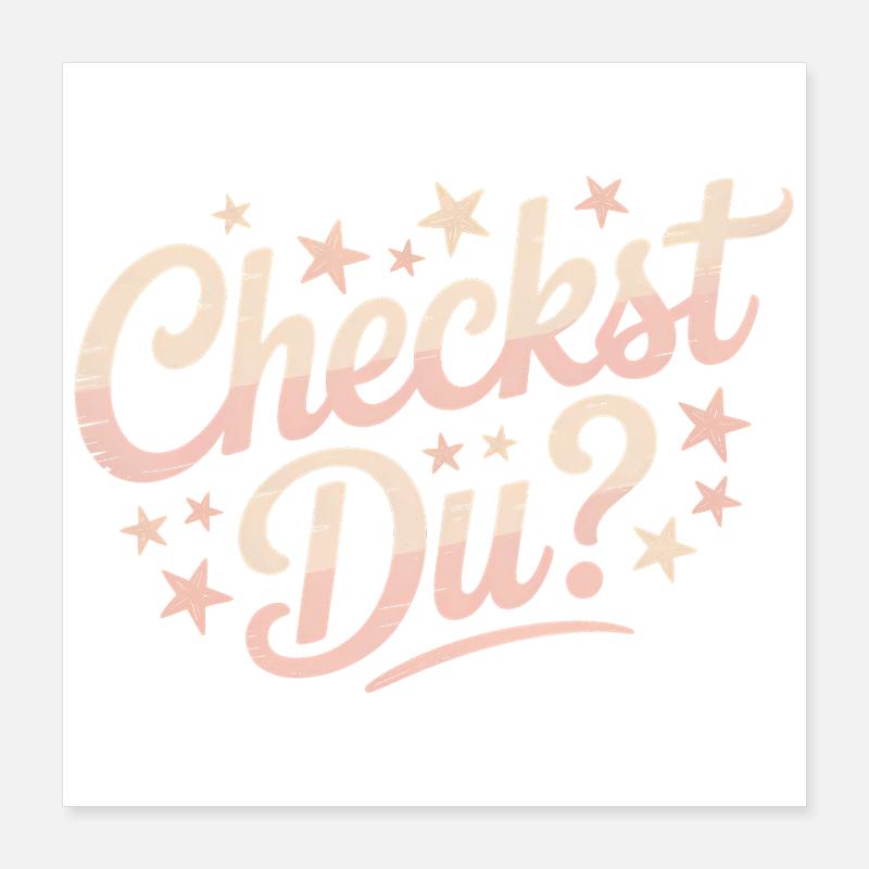 Checkst Du - Funny Memes Poster 40x40 cm