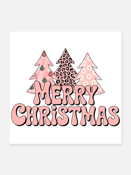Joyeux Noël - Poster 40 x 40 cm - blanc - Devant