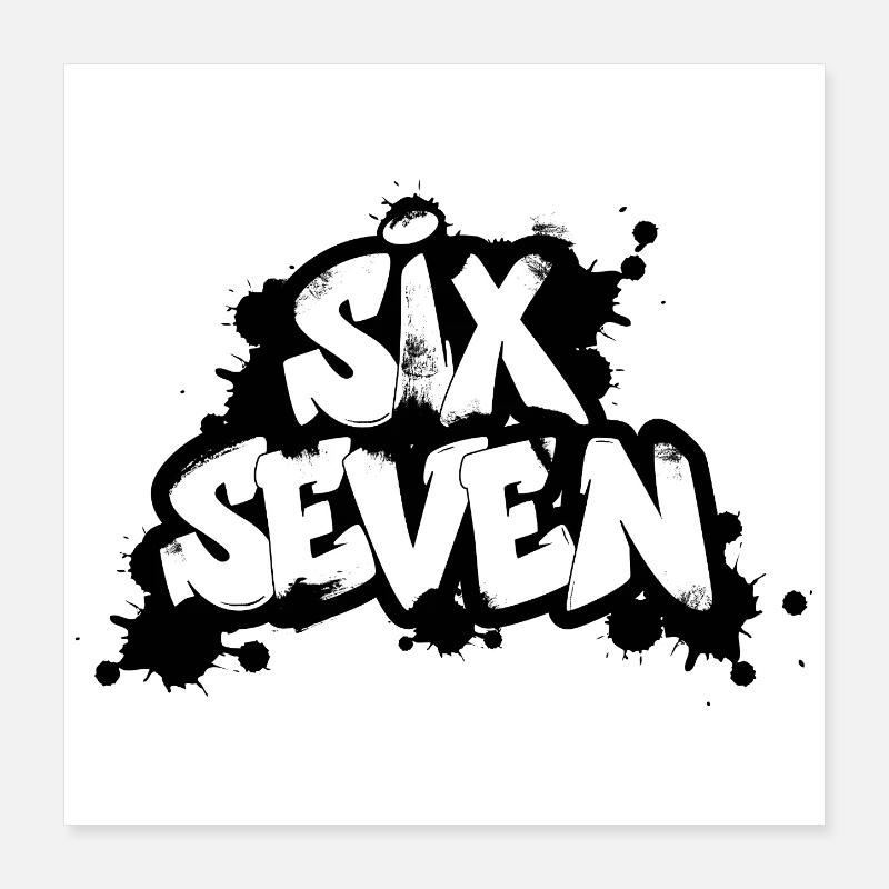Six Seven Graffiti Poster 40 x 40 cm