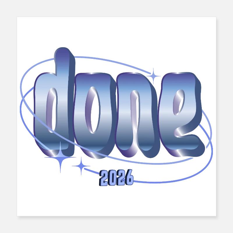 Conception orbitale 2026 réalisée Poster 40 x 40 cm