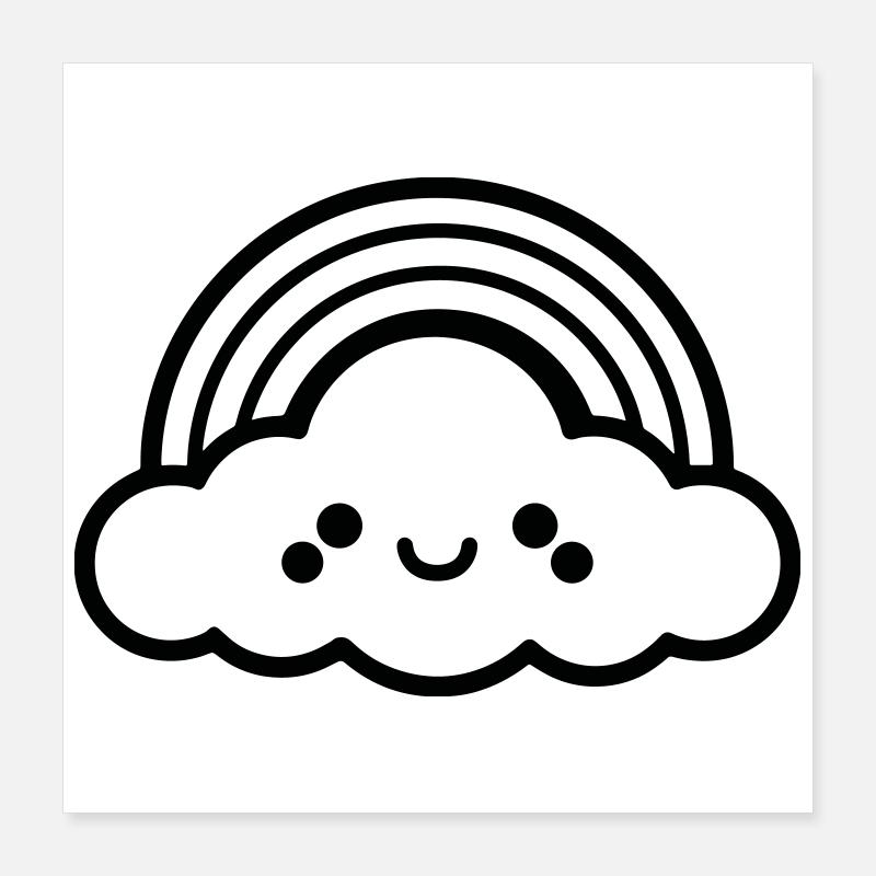 Regenbogen Poster 40x40 cm