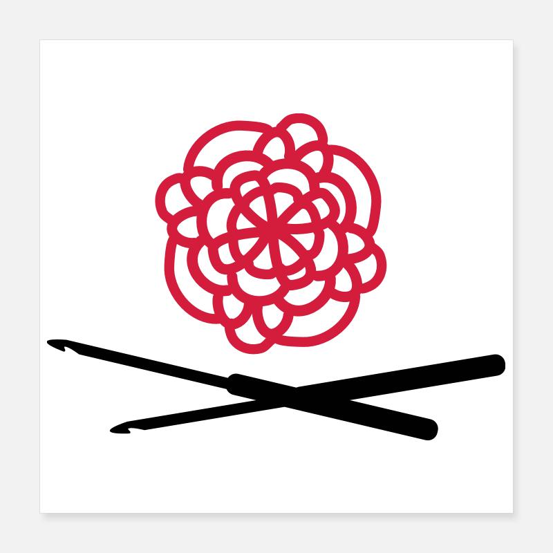 crochet Poster 40 x 40 cm