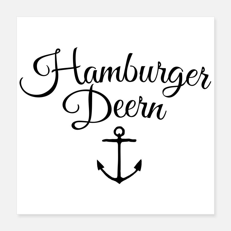 Hamburger Deern Anker Classique Poster 40 x 40 cm