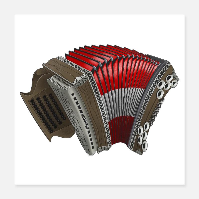 Steirische Harmonika - Österreich | ZiachON! Poster 40x40 cm
